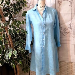 Frank & Eileen Light Blue Linen Dress